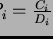 $P_i=\frac{C_i}{D_i}$