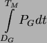 \begin{displaymath}\int\limits_{D_G}^{T_M}P_G dt\end{displaymath}