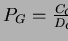 $P_G=\frac{C_G}{D_G}$